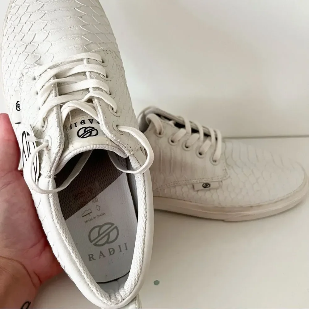 Radii Jax NWOT white python sneakers leather men size 7
